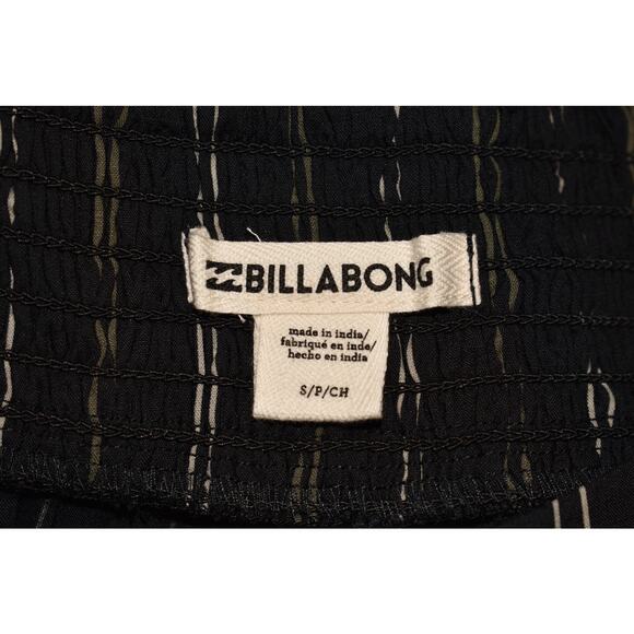 BILLABONG NEW‎ $46 Black Stripe Wide Leg Ankle Cut Through Pant Small - Picture 3 of 3